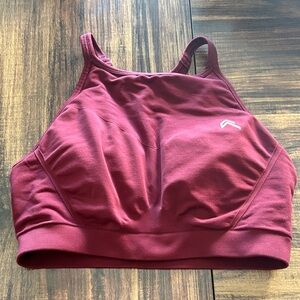 Effortless Seamless High Neck Bralette |
Rosewood (printed logo)